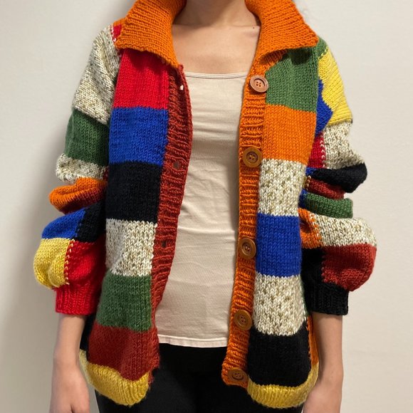 Cardigan Hand-Knitted Sweater Gift for her Birthday Harry Styles Cardigan Croche - Picture 1 of 7